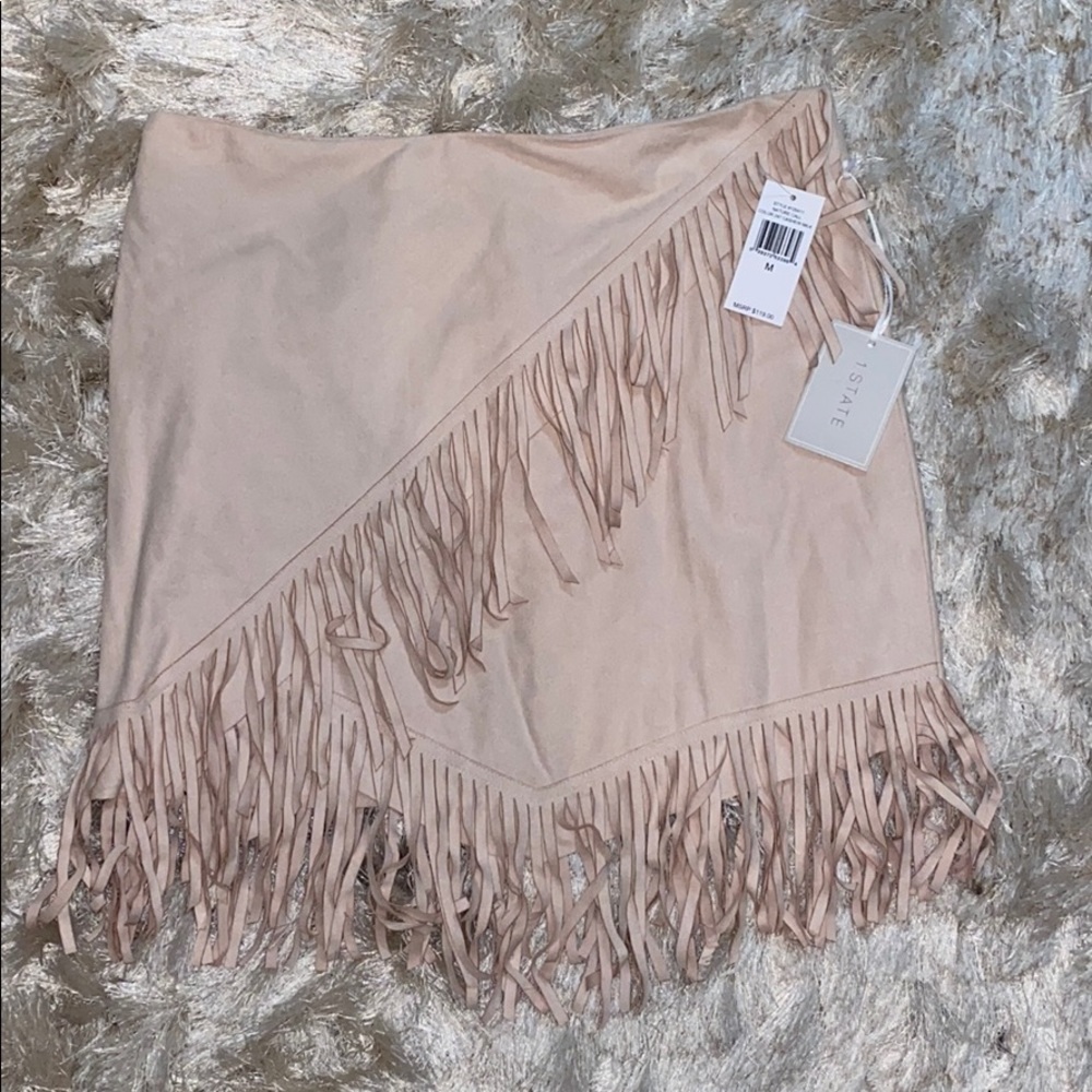 1State Fringe skirt